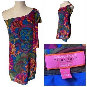 Trina Turk X Banana Republic Coachella One Shoulder Dress